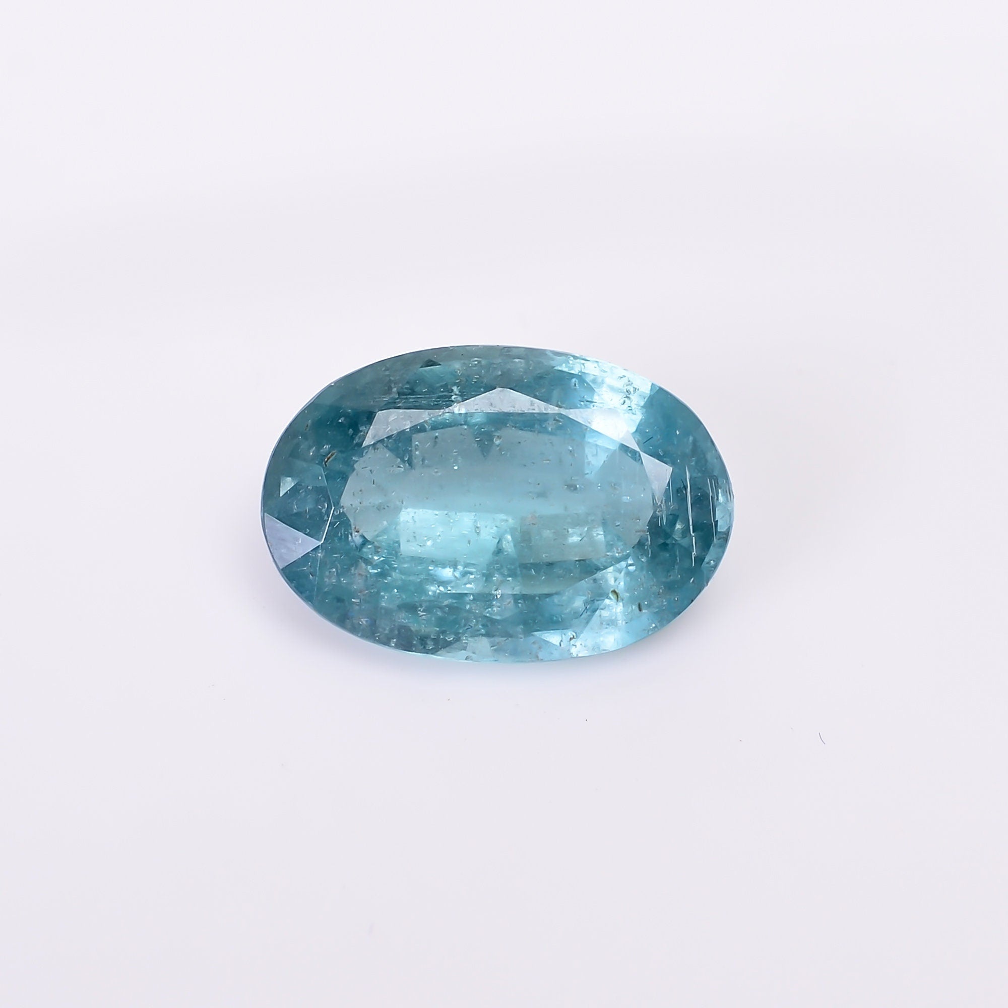 natural blue kyanite oval shape cut stone loose gemstone